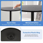 Bar Table 40 Inch Modern Kitchen Table Dining Table with Metal Base, Black