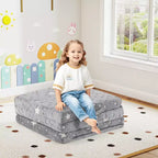 Matelas de sol pliable pour enfants, phosphorescent, pour la sieste des tout-petits, pliable en trois, coloré/gris/rose