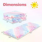 Matelas de sol pliable pour enfants, phosphorescent, pour la sieste des tout-petits, pliable en trois, coloré/gris/rose
