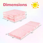 Matelas de sol pliable pour enfants, phosphorescent, pour la sieste des tout-petits, pliable en trois, coloré/gris/rose