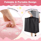 Matelas de sol pliable pour enfants, phosphorescent, pour la sieste des tout-petits, pliable en trois, coloré/gris/rose