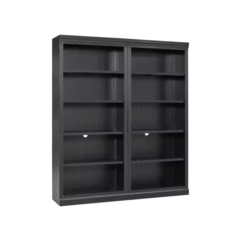 83.4 Tall Wooden Bookcase with LED Light Strip, 5-Tier Adjustable Bookshelves & Storage Organizer for Living Room & Home Office