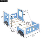 Classic Car-Shaped Platform Bed with Wheels