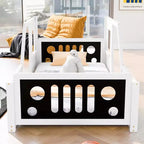 Classic Car-Shaped Platform Bed with Wheels