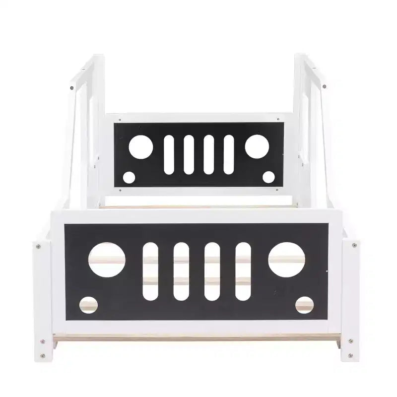 Classic Car-Shaped Platform Bed with Wheels