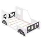 Classic Car-Shaped Platform Bed with Wheels