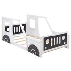 Classic Car-Shaped Platform Bed with Wheels