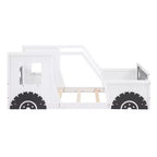 Classic Car-Shaped Platform Bed with Wheels