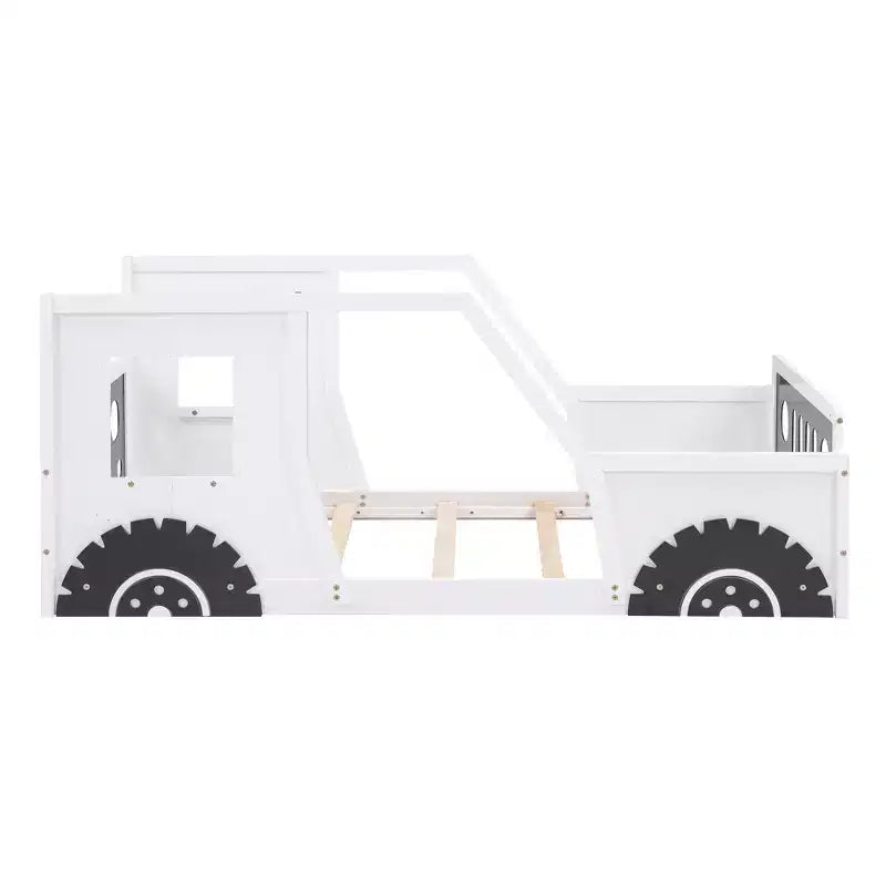Classic Car-Shaped Platform Bed with Wheels