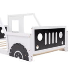 Classic Car-Shaped Platform Bed with Wheels