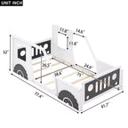Classic Car-Shaped Platform Bed with Wheels