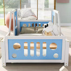 Classic Car-Shaped Platform Bed with Wheels