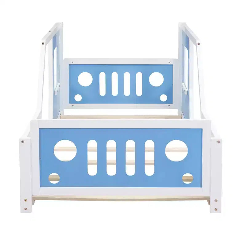 Classic Car-Shaped Platform Bed with Wheels