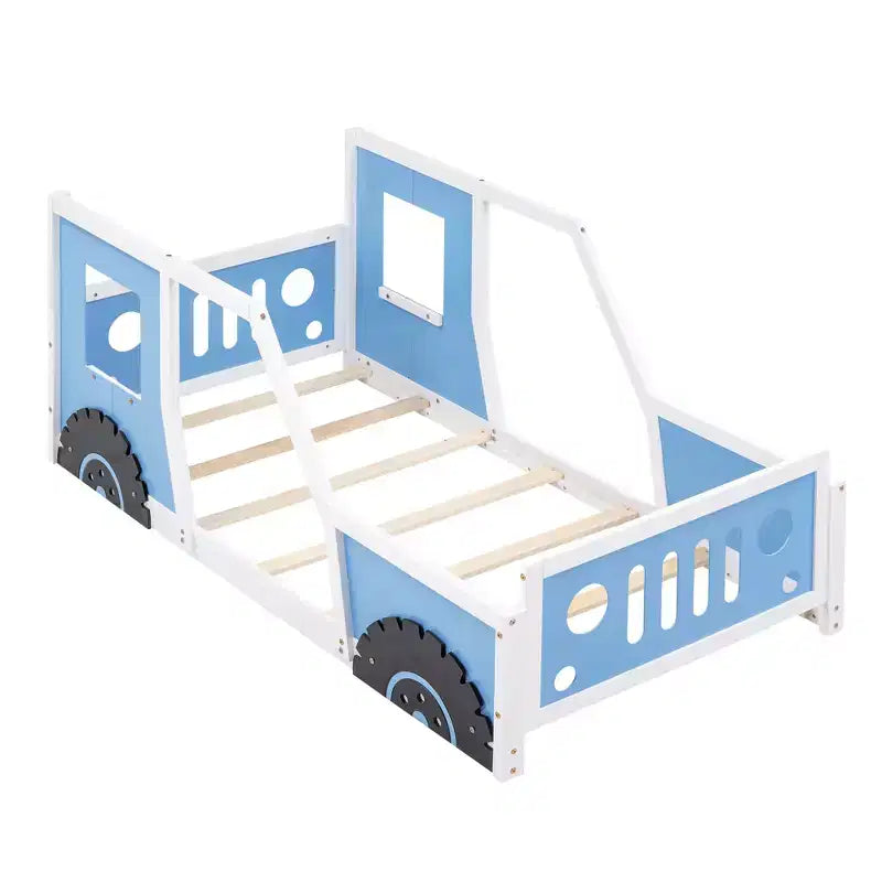 Classic Car-Shaped Platform Bed with Wheels