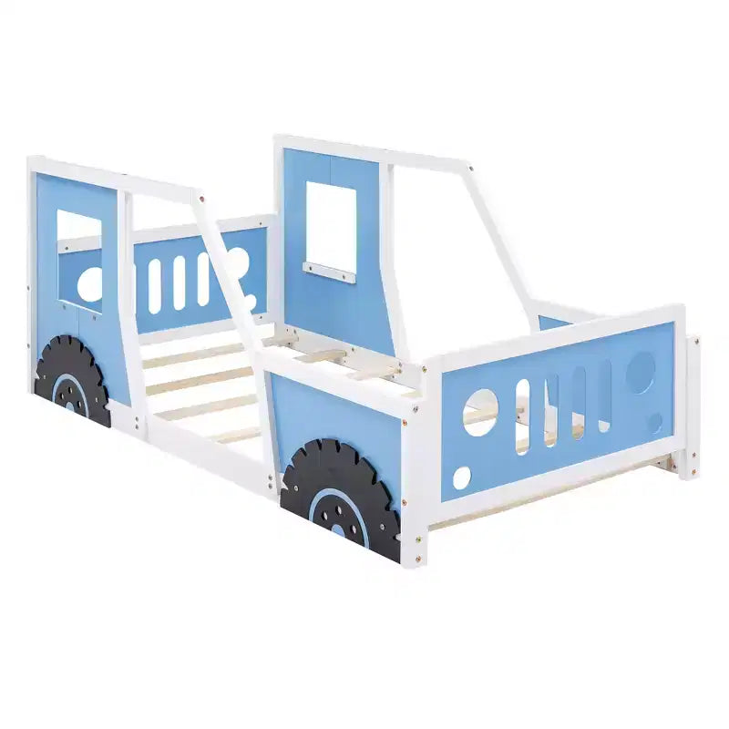 Classic Car-Shaped Platform Bed with Wheels