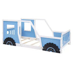 Classic Car-Shaped Platform Bed with Wheels