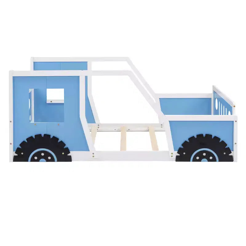 Classic Car-Shaped Platform Bed with Wheels
