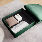 Ultimate Comfort: Corduroy L-Shape Sofa with Storage and 3 Plush Pillows