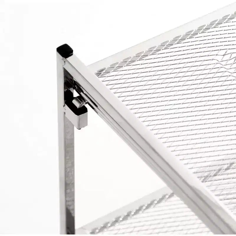 6-Pair 2-Tier Satin Pewter Iron Frame Stackable Shoe Rack