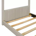 Full Size Velvet House Bed Wood Bed
