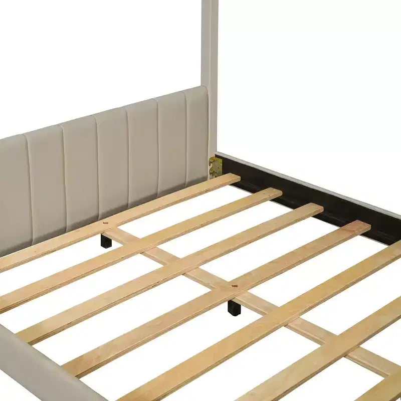 Full Size Velvet House Bed Wood Bed