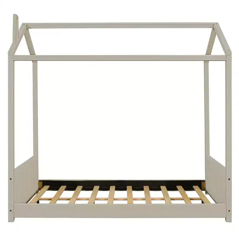 Full Size Velvet House Bed Wood Bed