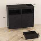 Dresser for Bedroom with 6 Drawers, Baby Changing Table Dresser with Changing Pad