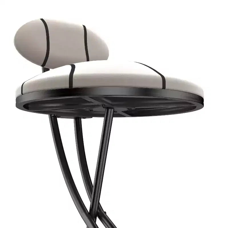 Round Bar Stools Modern Velvet Upholstered Counter Chair for Dining Room