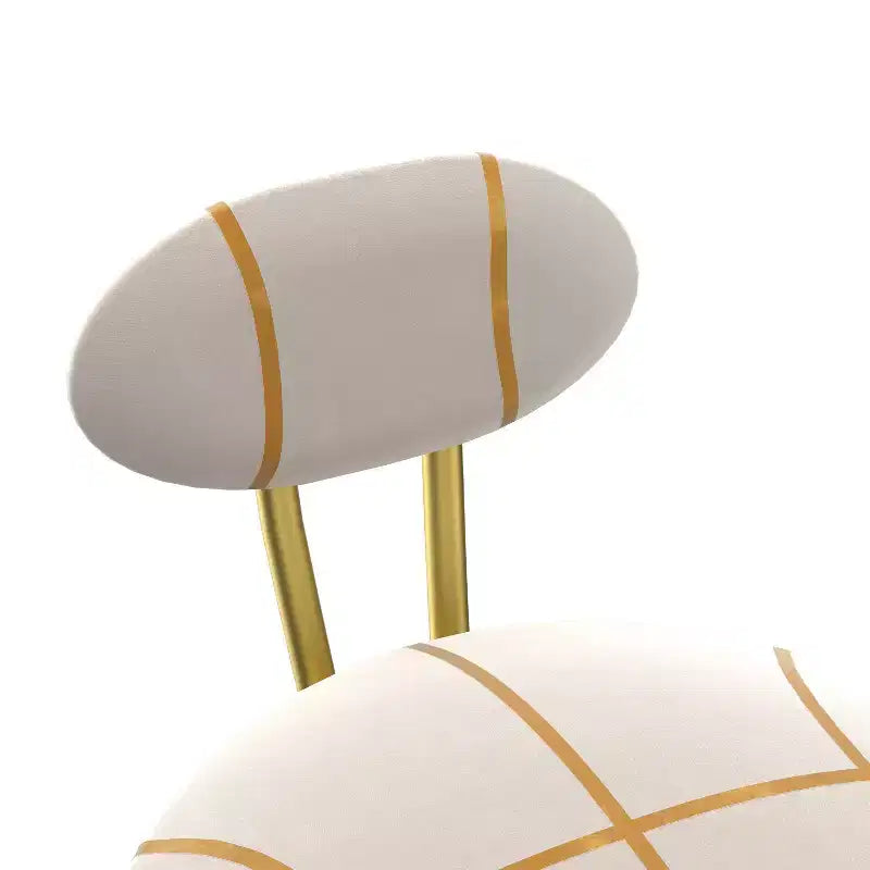 Round Bar Stools Modern Velvet Upholstered Counter Chair for Dining Room