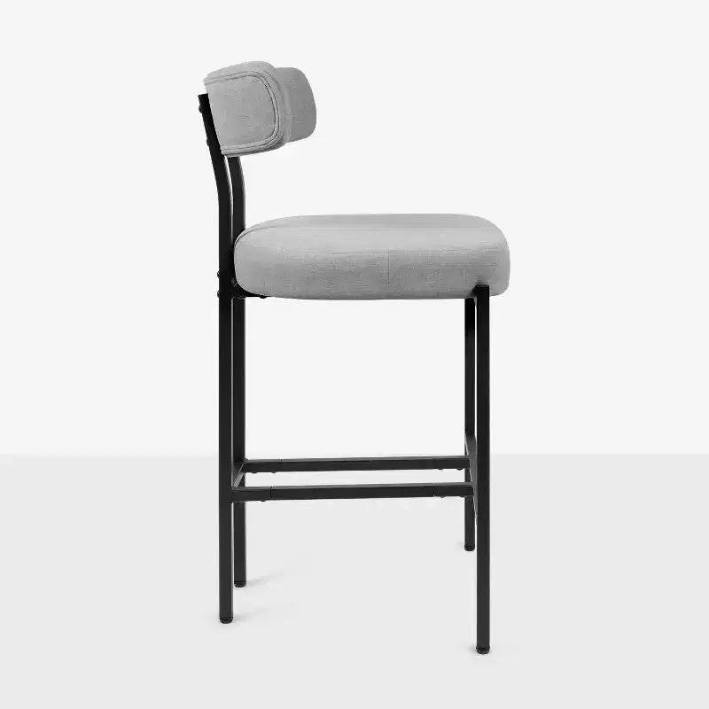 Round Bar Stools Modern Velvet Upholstered Counter Chair for Dining Room
