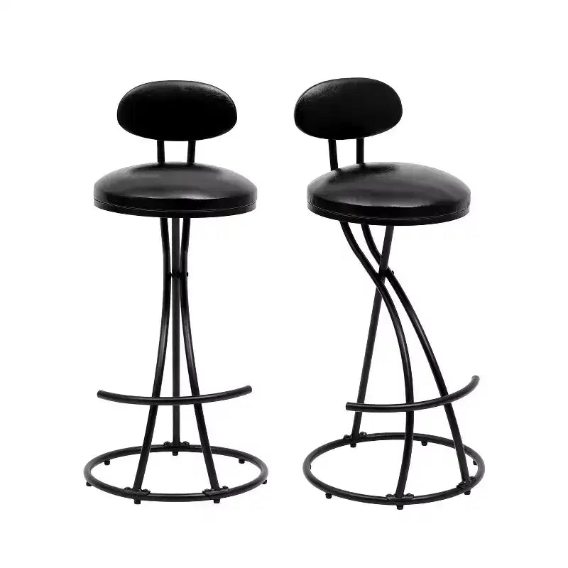 Round Bar Stools Modern Velvet Upholstered Counter Chair for Dining Room