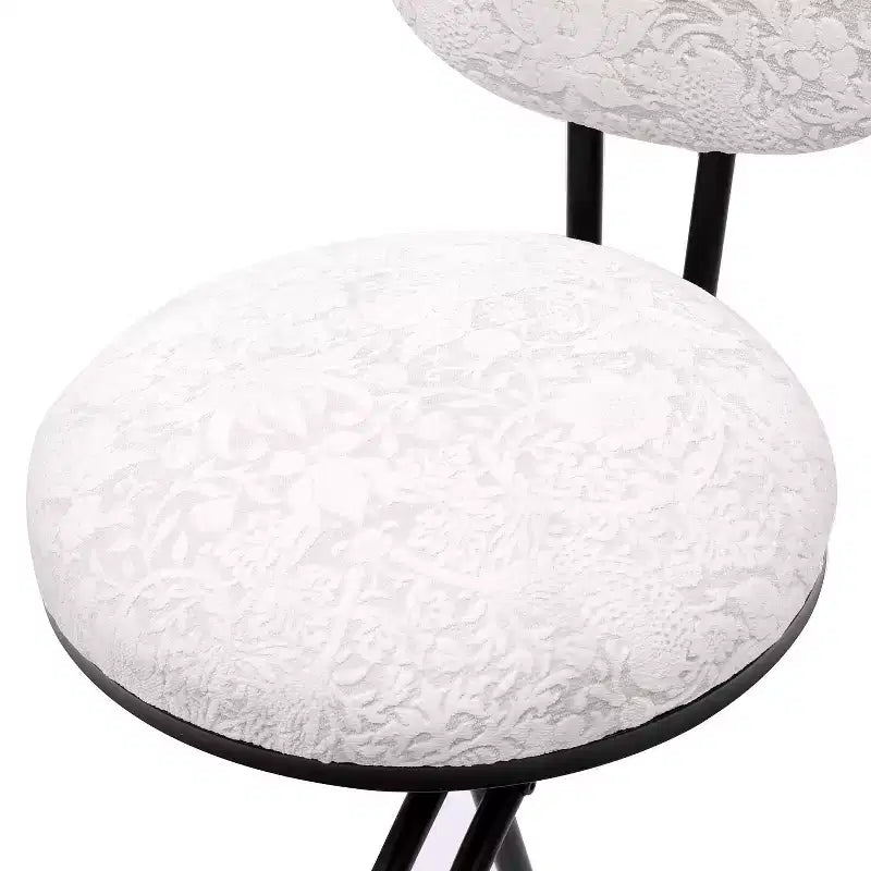 Round Bar Stools Modern Velvet Upholstered Counter Chair for Dining Room