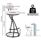 Round Bar Stools Modern Velvet Upholstered Counter Chair for Dining Room