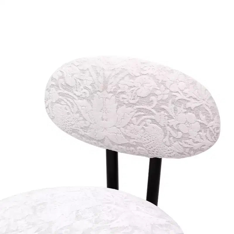 Round Bar Stools Modern Velvet Upholstered Counter Chair for Dining Room