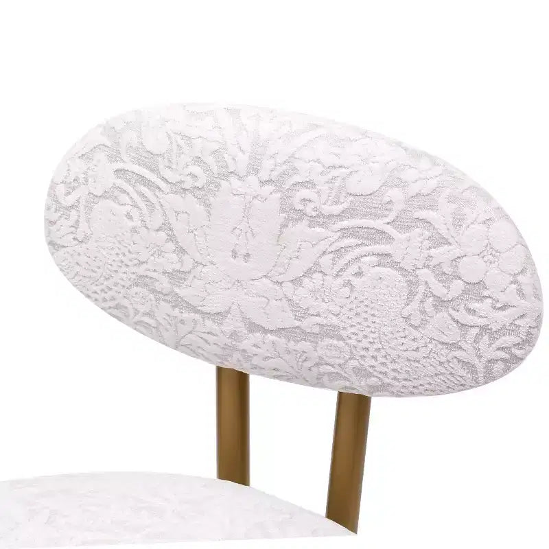 Round Bar Stools Modern Velvet Upholstered Counter Chair for Dining Room