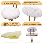Round Bar Stools Modern Velvet Upholstered Counter Chair for Dining Room