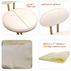 Round Bar Stools Modern Velvet Upholstered Counter Chair for Dining Room