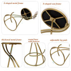 Round Bar Stools Modern Velvet Upholstered Counter Chair for Dining Room