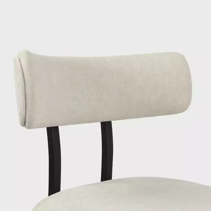 Round Bar Stools Modern Velvet Upholstered Counter Chair for Dining Room