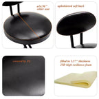 Round Bar Stools Modern Velvet Upholstered Counter Chair for Dining Room