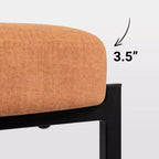 Round Bar Stools Modern Velvet Upholstered Counter Chair for Dining Room