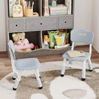 3-Level Height Adjustable Kids Chairs - Plastic Toddler Chairs with Non-Slip Pads for Children Ages 2-12