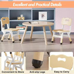 3-Level Height Adjustable Kids Chairs - Plastic Toddler Chairs with Non-Slip Pads for Children Ages 2-12