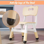 3-Level Height Adjustable Kids Chairs - Plastic Toddler Chairs with Non-Slip Pads for Children Ages 2-12