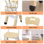 3-Level Height Adjustable Kids Chairs - Plastic Toddler Chairs with Non-Slip Pads for Children Ages 2-12
