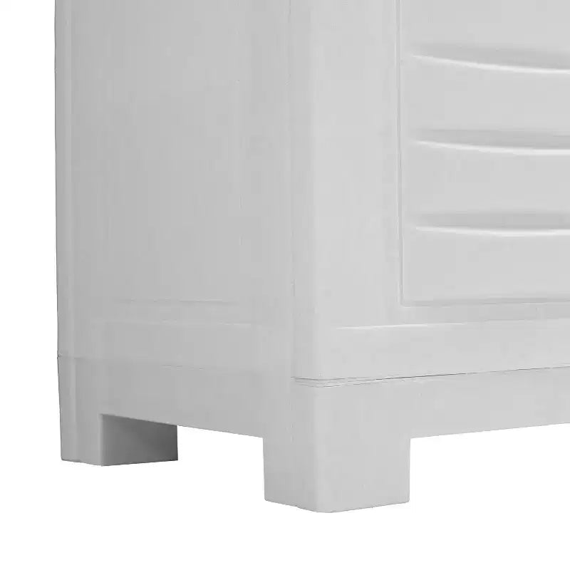 Plastic Storage Cabinet with 2 Adjustable Shelves and 1 Drawer - 57