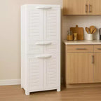 Plastic Storage Cabinet with 2 Adjustable Shelves and 1 Drawer - 57