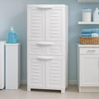 Plastic Storage Cabinet with 2 Adjustable Shelves and 1 Drawer - 57