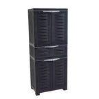 Plastic Storage Cabinet with 2 Adjustable Shelves and 1 Drawer - 57