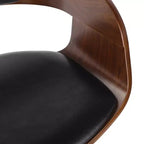 360 Swivel Bar Stool Counter Stool Dining Chair Pub Kitchen Stool, Black&Brown